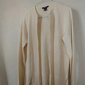 Strand Sweater Soft Knit Bone Button Cardigan SS